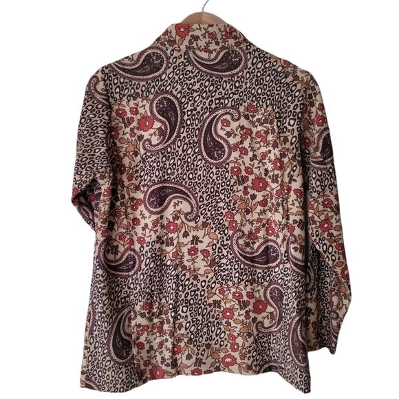 ** VINTAGE** Goodclothes collections BOHO paisley button-down tunic/shirt - Picture 11 of 11